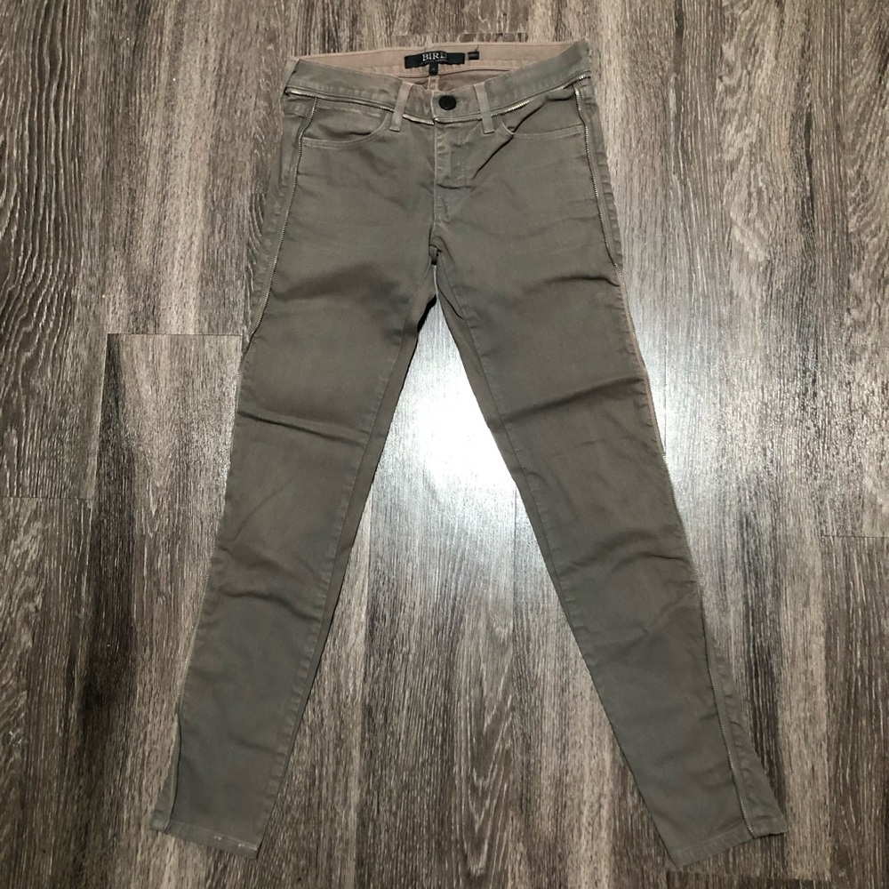 BIRD by Juicy Couture Brown Skinny Jeans with Zipper Details - Size 25